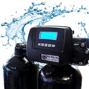 Twin tank water softener